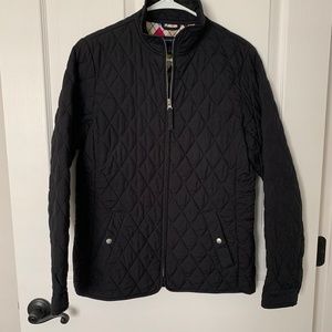 Lands End Quilted Jacket Black S